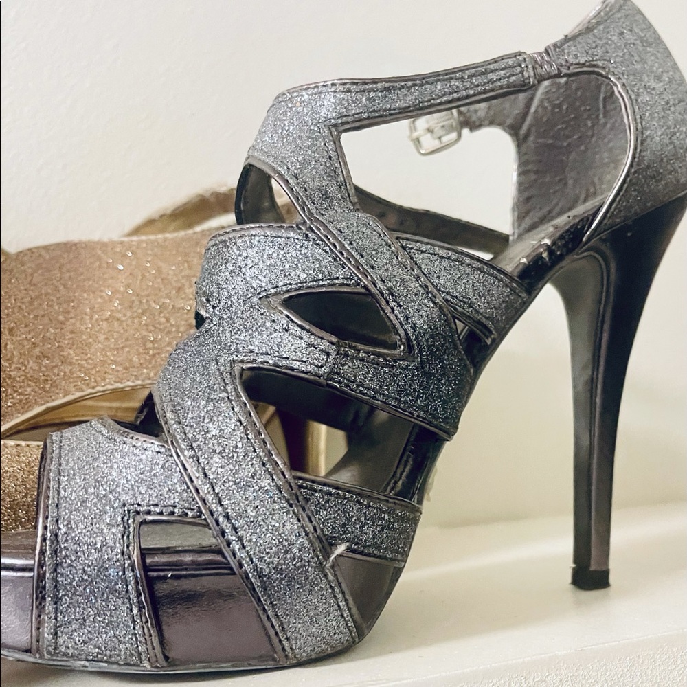 Silver Charlotte Russe Strappy Heels